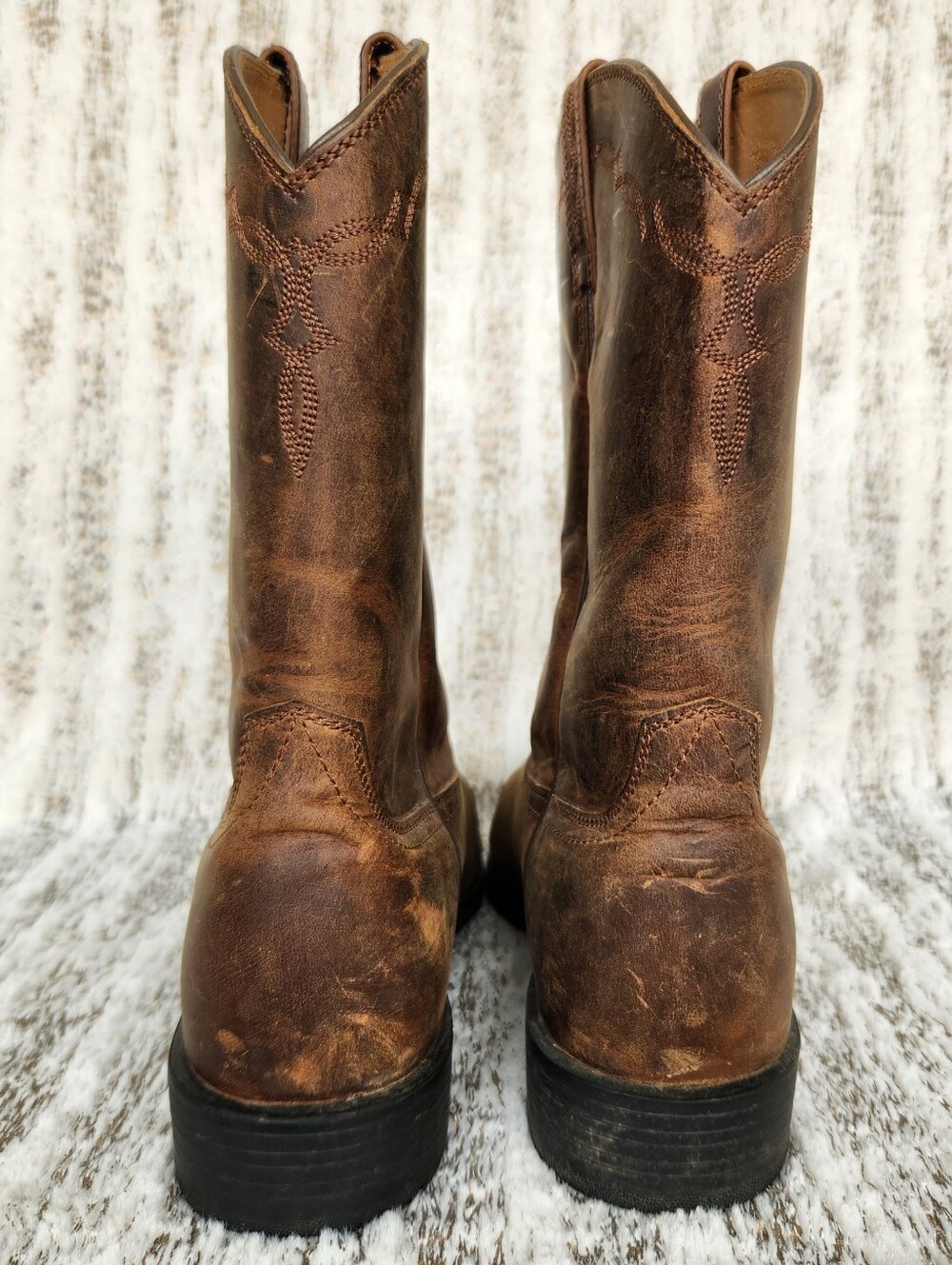 Ariat "Heritage Roper" Western Cowgirl Boot Brown Leather | Women's Size 11B - Picture 4 of 11